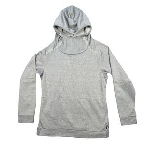REI Co-op Grey Textured Knit Scuba Neck Pullover Hoodie Women XL
